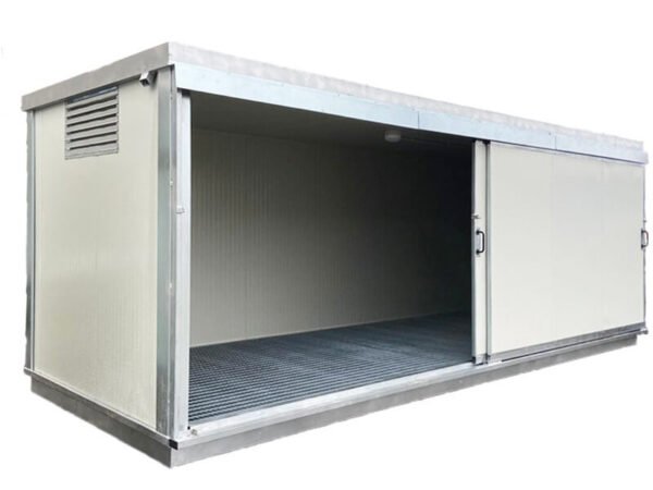 Box prefabbricato con vasca di raccolta - coibentato - 800 x 230 - h 240 prezzo, noleggio e usati Box prefabbricato con vasca di raccolta - coibentato - 800 x 230 - h 240 prezzo, noleggio e usati
