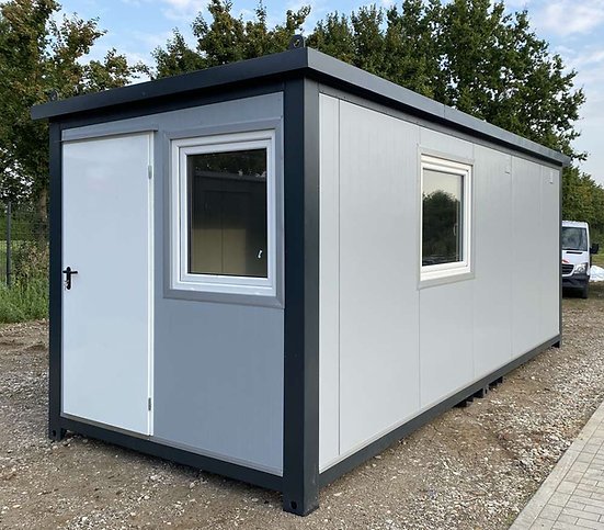 Container 6x2,40 m + WC, doccia e cucina