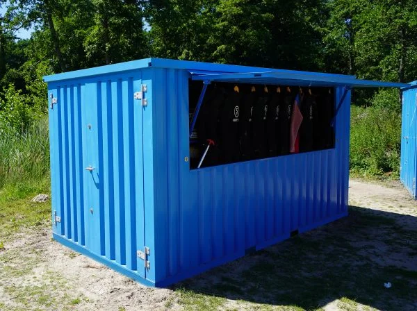 Container bar smontabile 4×2 metri XL Blu RAL 5015