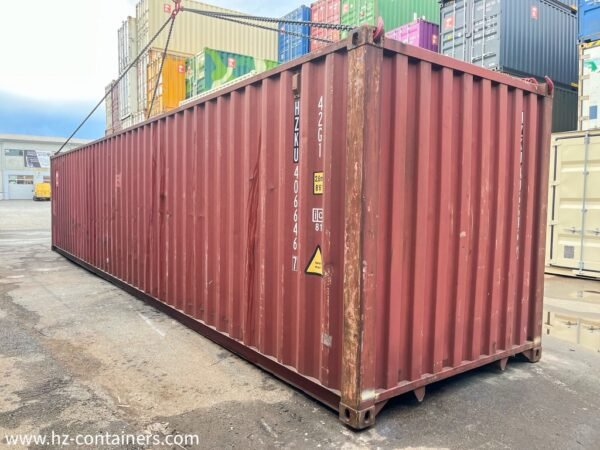 Container di spedizione da 40 piedi (12,2 m) dismesso, HZKU 406 646-7 Container di spedizione da 40 piedi (12,2 m) dismesso, HZKU 406 646-7
