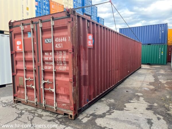Container di spedizione da 40 piedi (12,2 m) dismesso, HZKU 406 646-7 Container di spedizione da 40 piedi (12,2 m) dismesso, HZKU 406 646-7