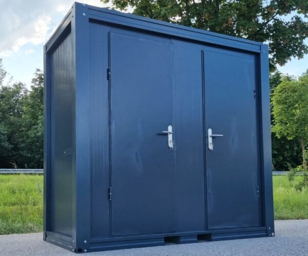 Container sanitario SCDD RAL 7016 Grigio antracite | A 2350 x L 2400 x P 1250 mm | 2 porte | con doccia