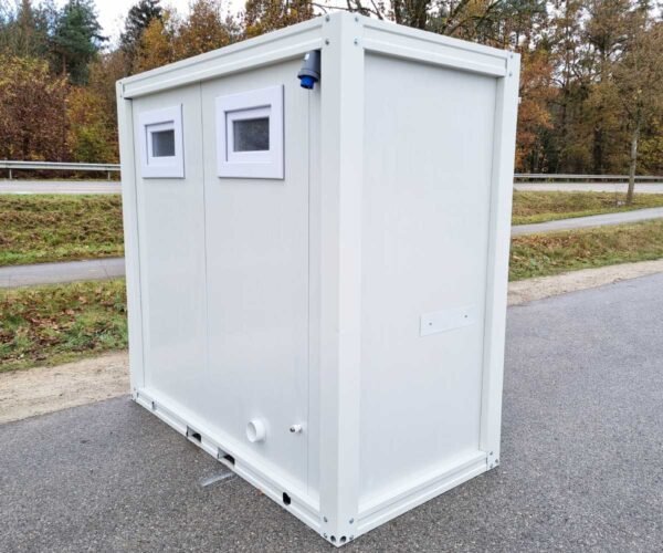 Container sanitario SCDD RAL 9002 Bianco grigiastro | A 2350 x L 2400 x P 1250 mm | 2 porte | con doccia