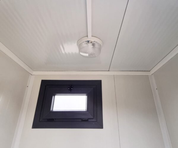 Container sanitario SCEW RAL 7016 Grigio antracite | A 2335 x L 1650 x P 1200 mm | porta a un'anta | con acqua calda Container sanitario SCEW RAL 7016 Grigio antracite | A 2335 x L 1650 x P 1200 mm | porta a un'anta | con acqua calda