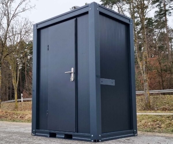 Container sanitario SCEW RAL 7016 Grigio antracite | A 2335 x L 1650 x P 1200 mm | porta a un'anta | con acqua calda Container sanitario SCEW RAL 7016 Grigio antracite | A 2335 x L 1650 x P 1200 mm | porta a un'anta | con acqua calda