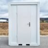Container sanitario SCEW RAL 9002 Bianco grigiastro | A 2335 x L 1650 x P 1200 mm | porta a un'anta | con acqua calda