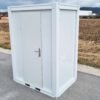 Container sanitario SCEW RAL 9002 Bianco grigiastro | A 2335 x L 1650 x P 1200 mm | porta a un'anta | con acqua calda