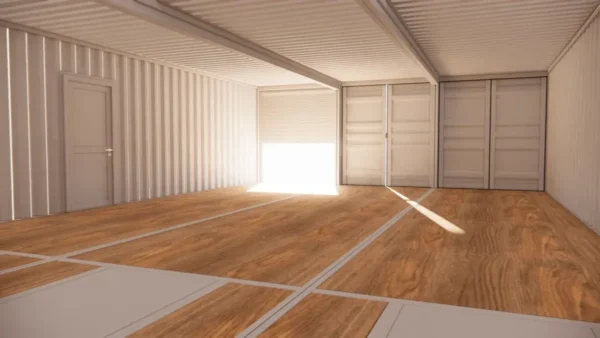 Magazzino di 85 m² realizzato con container Magazzino di 85 m² realizzato con container