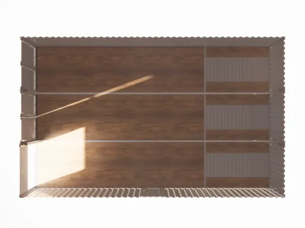 Magazzino di 85 m² realizzato con container Magazzino di 85 m² realizzato con container
