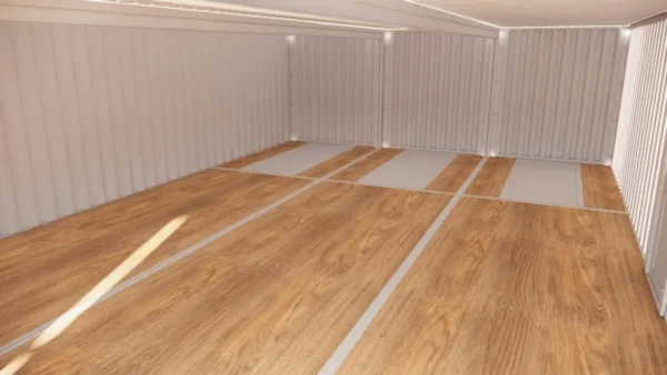 Magazzino di 85 m² realizzato con container Magazzino di 85 m² realizzato con container