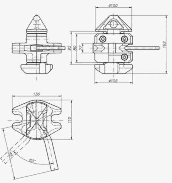 Serratura di sicurezza TWIST LOCK per container marittimo